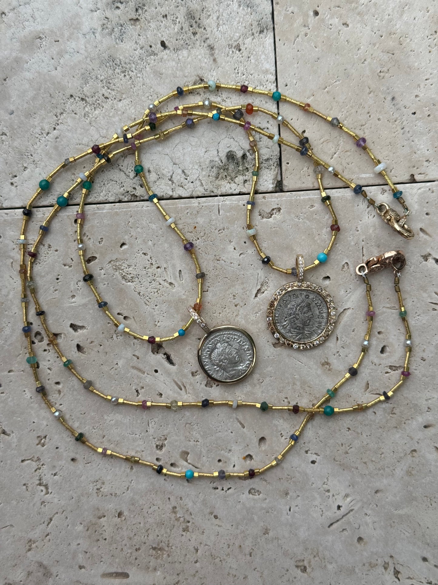 Ancient Roman Coin - Champagne Bezel