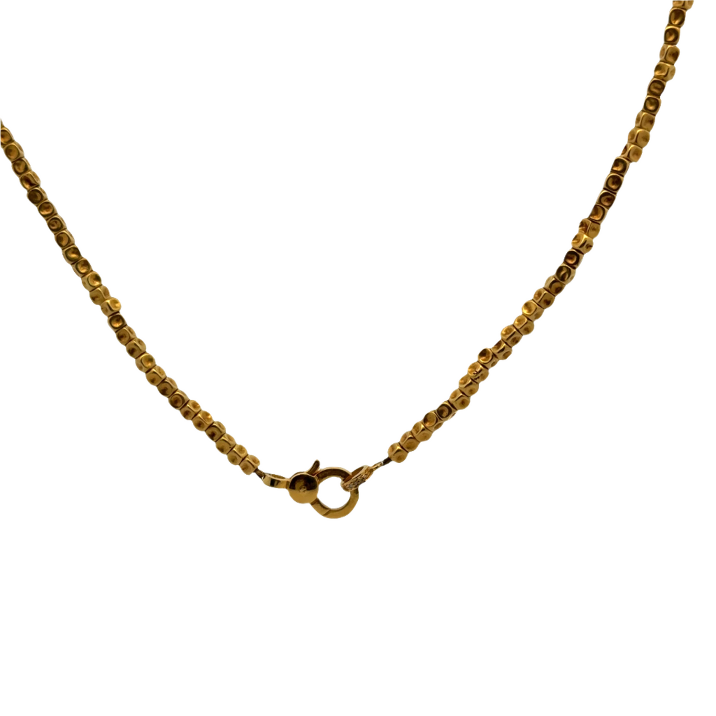 Gold Square Beaded Chain with Mini Charms