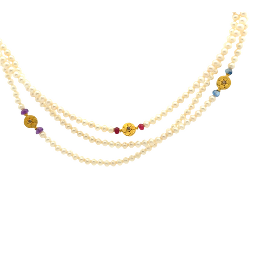 Pearl + Stone Beaded Strand