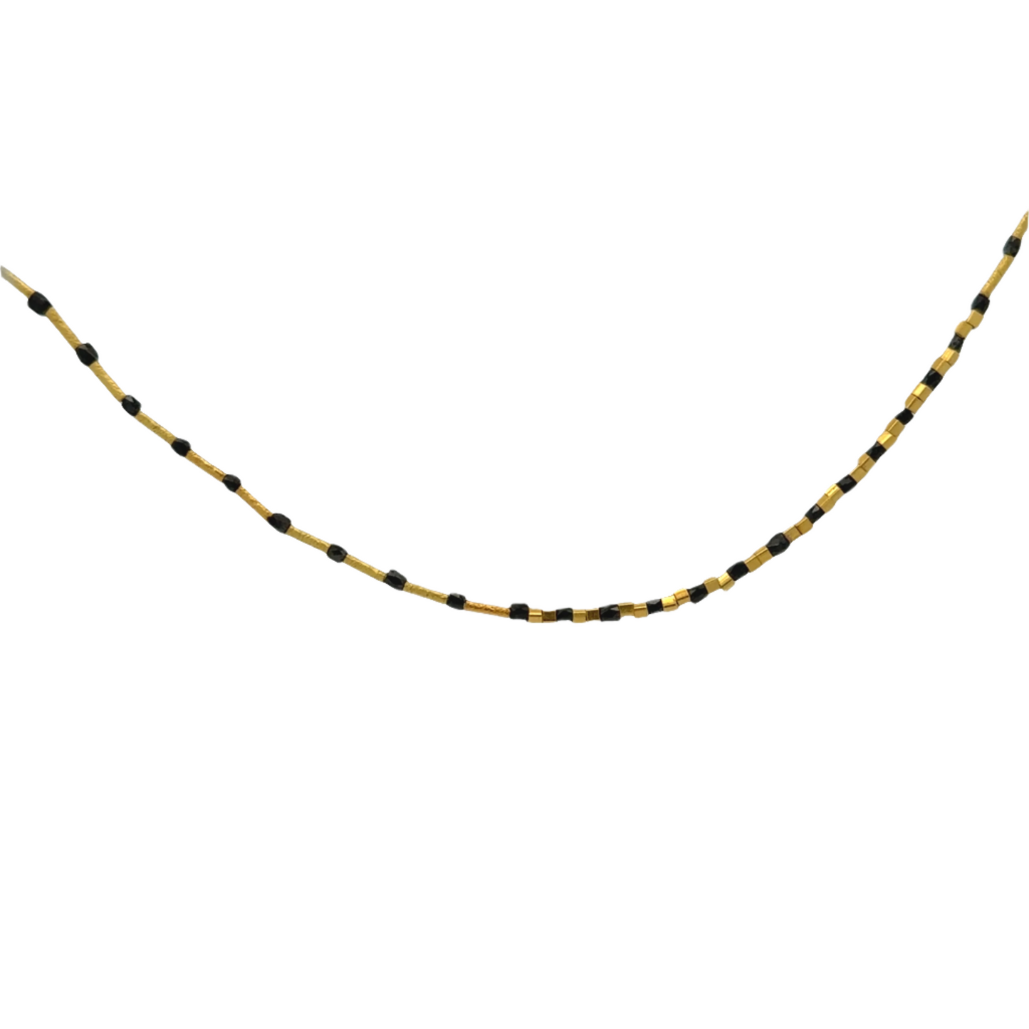 Black Diamond + Gold Alternating Beaded Chain
