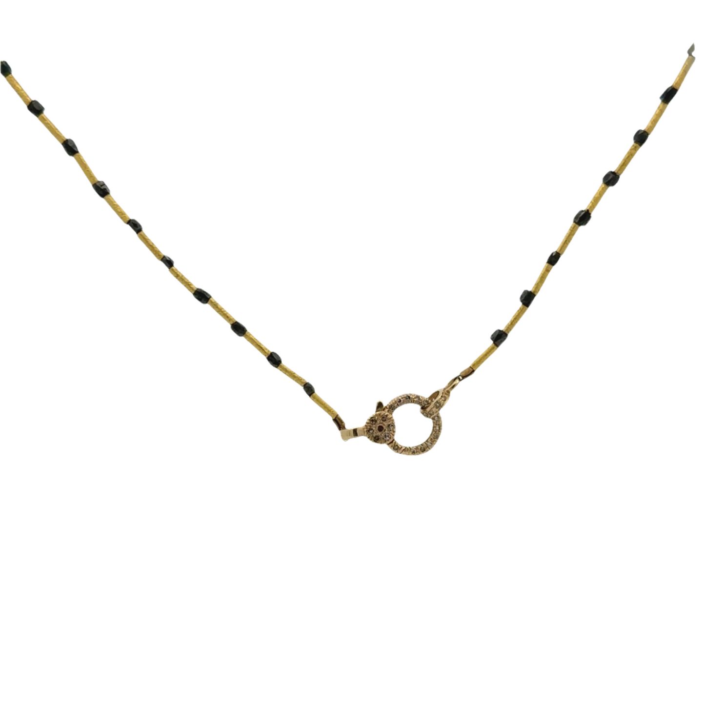 Black Diamond + Gold Alternating Beaded Chain