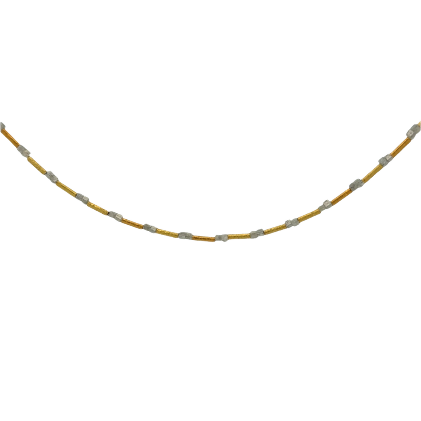 Gold + Grey Diamond Alternating Beaded Chain
