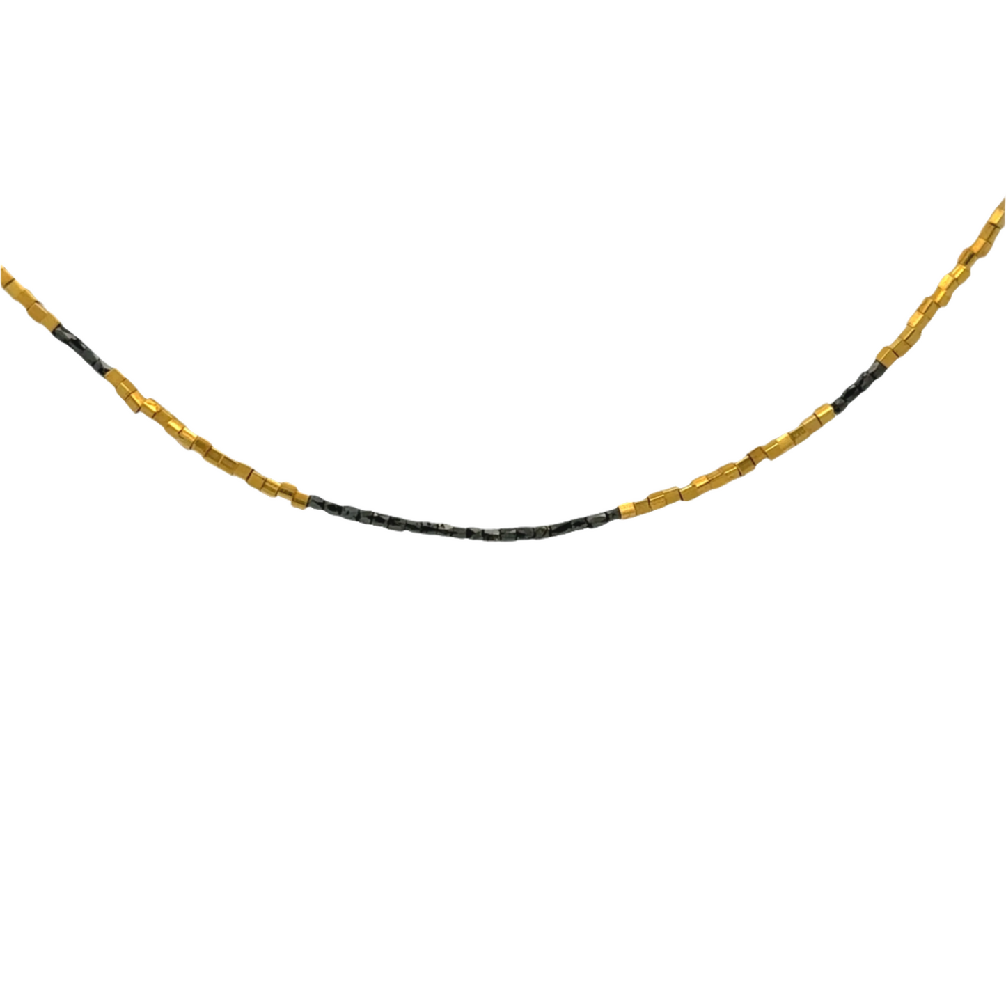 Gold + Black Diamond Beaded Chain