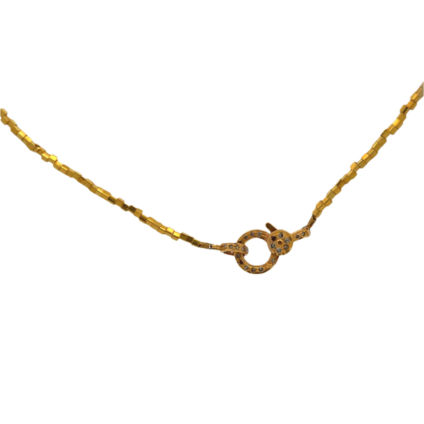 Gold + Black Diamond Beaded Chain