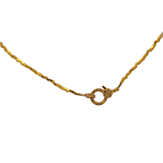 Gold + Black Diamond Beaded Chain