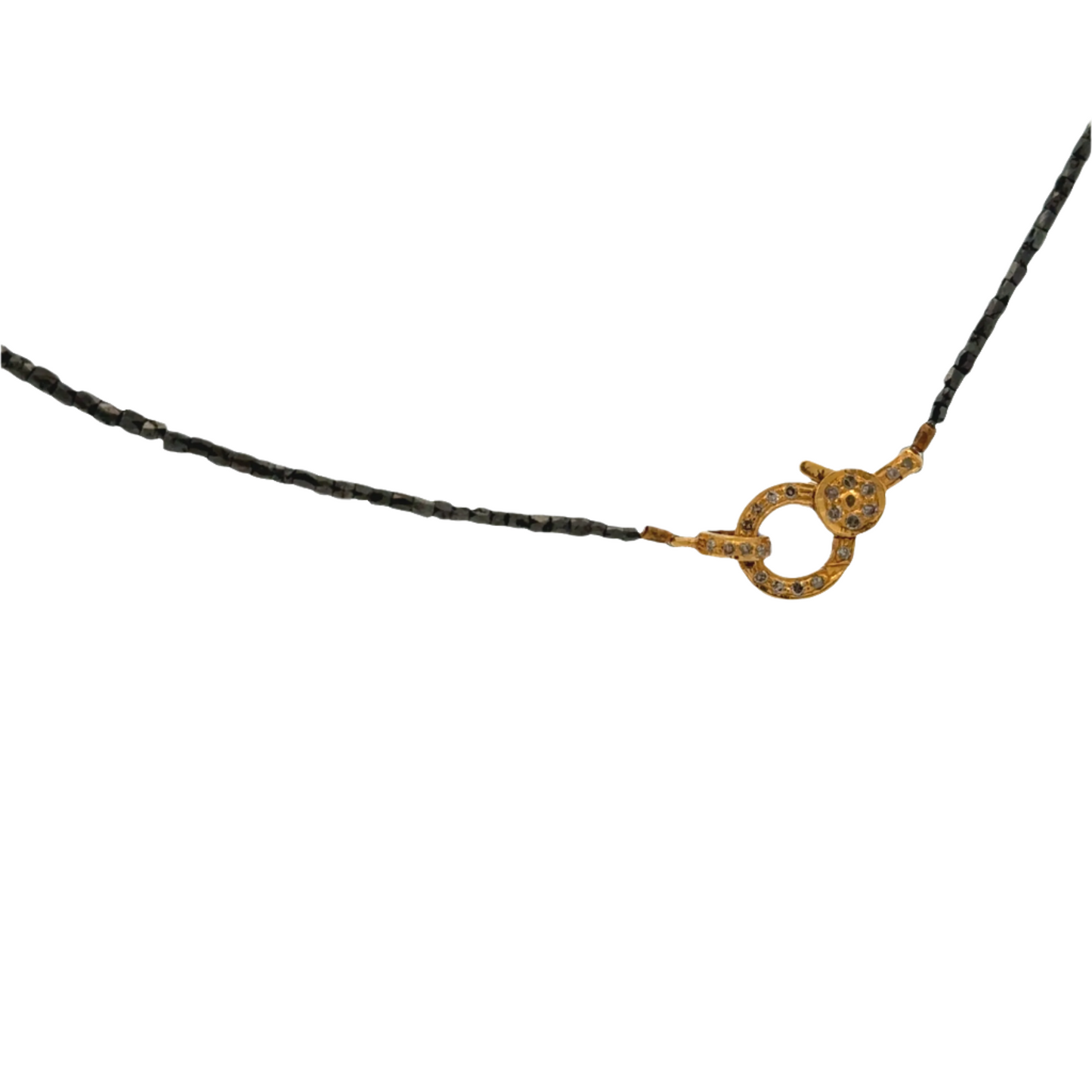 Black Diamond + Gold Beaded Chain