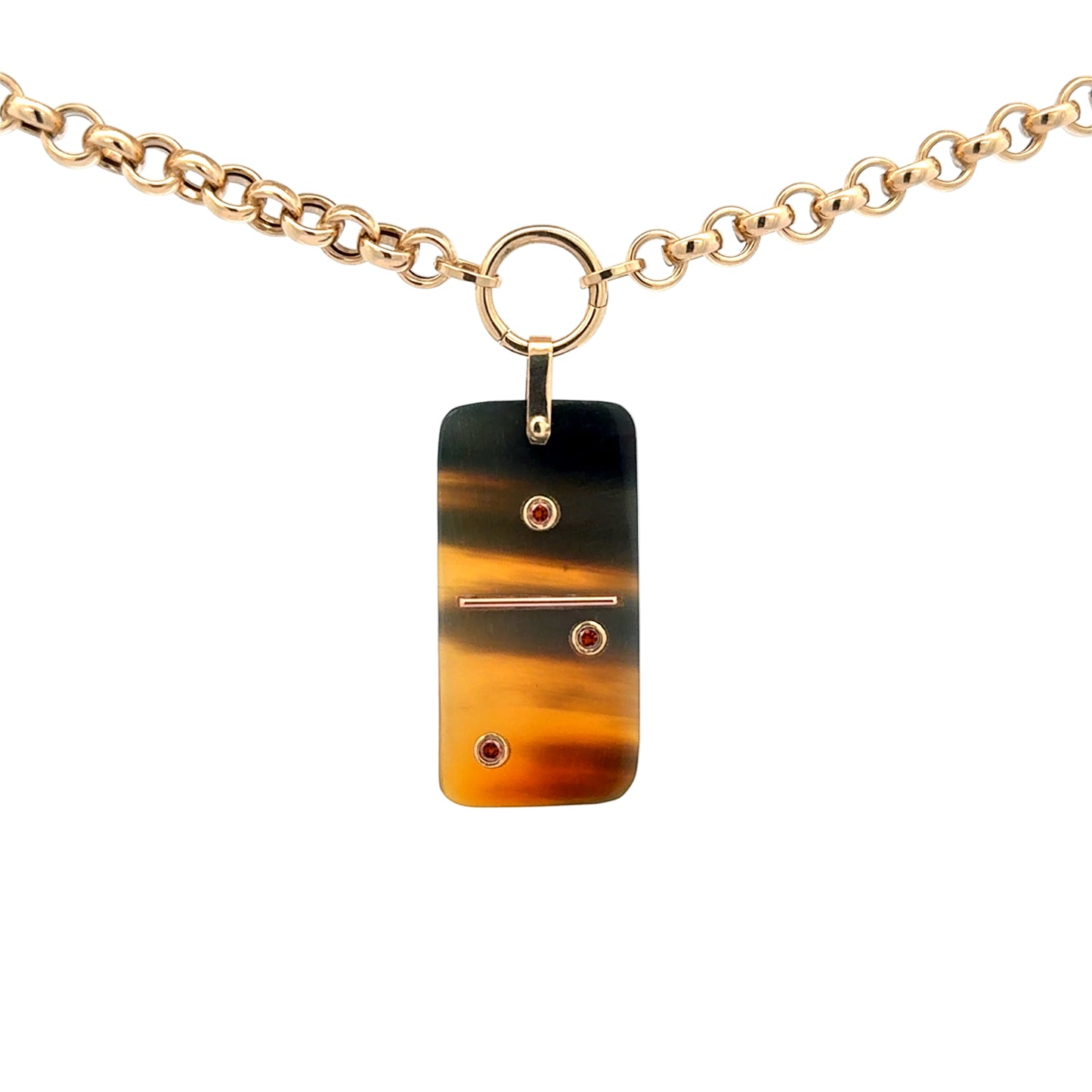 Oxhorn Domino - 3 Stone Orange Diamond