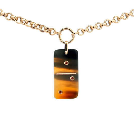 Oxhorn Domino - 3 Stone Orange Diamond