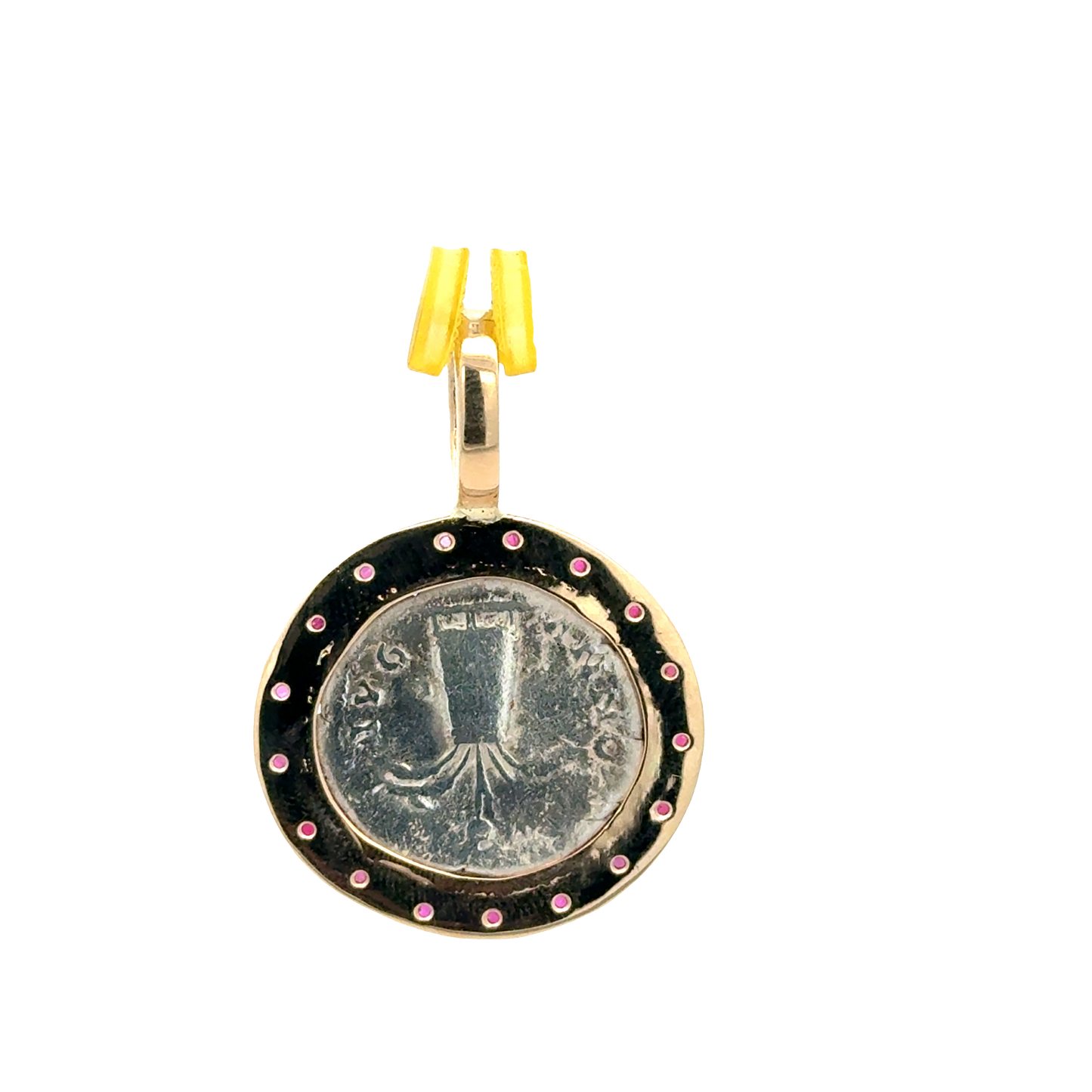Ancient Roman Coin - Ruby Bezel