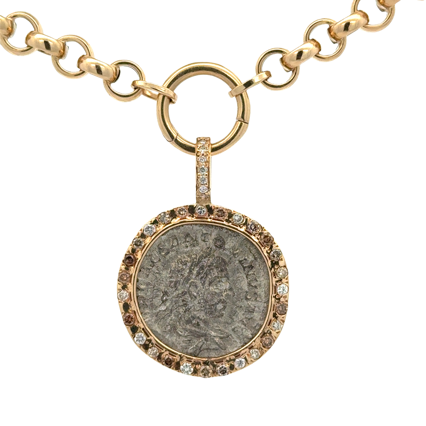 Ancient Roman Coin - Champagne Bezel