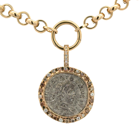 Ancient Roman Coin - Champagne Bezel
